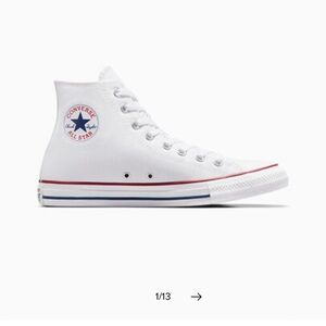 White Converse high tops